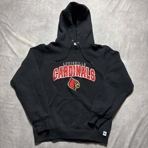Russell Athletic Louisville Cardinals Hoodie Mens Small Black Embroidered Logo